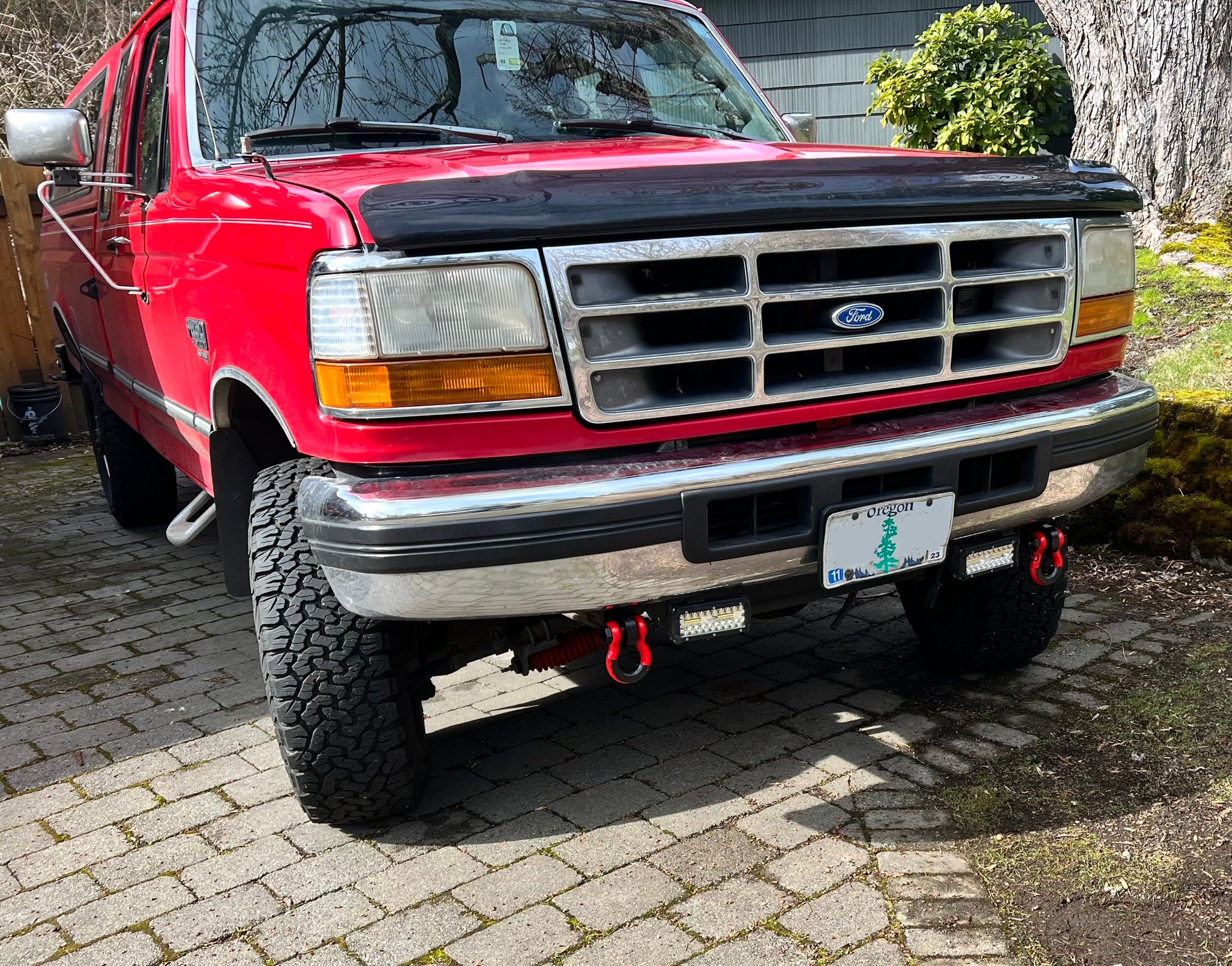 1992-1996/97 OBS F250 & F350 Ford truck Shackle Bracket Tow Hooks
