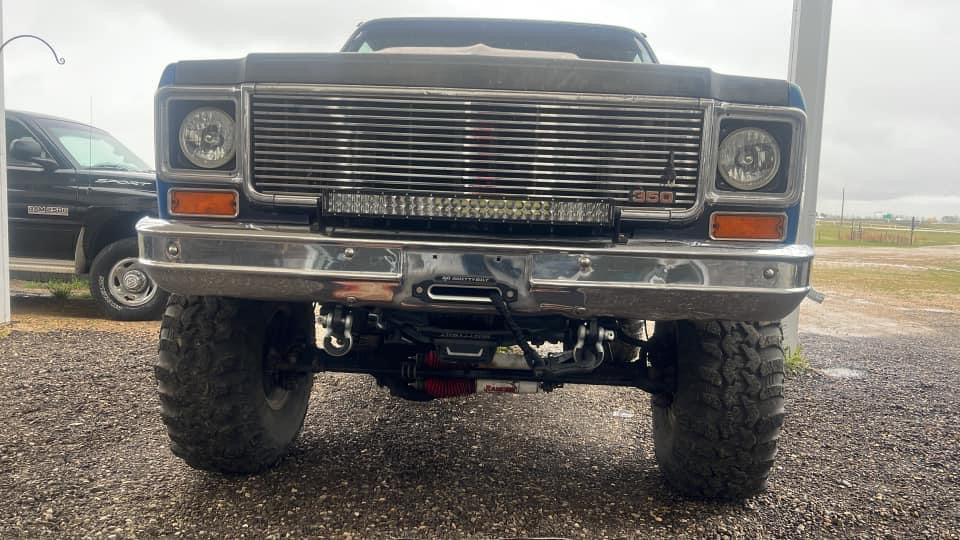 1973-80 GM truck Behind Bumper Winch Mount (BBWM) & steering box reinforce kit
