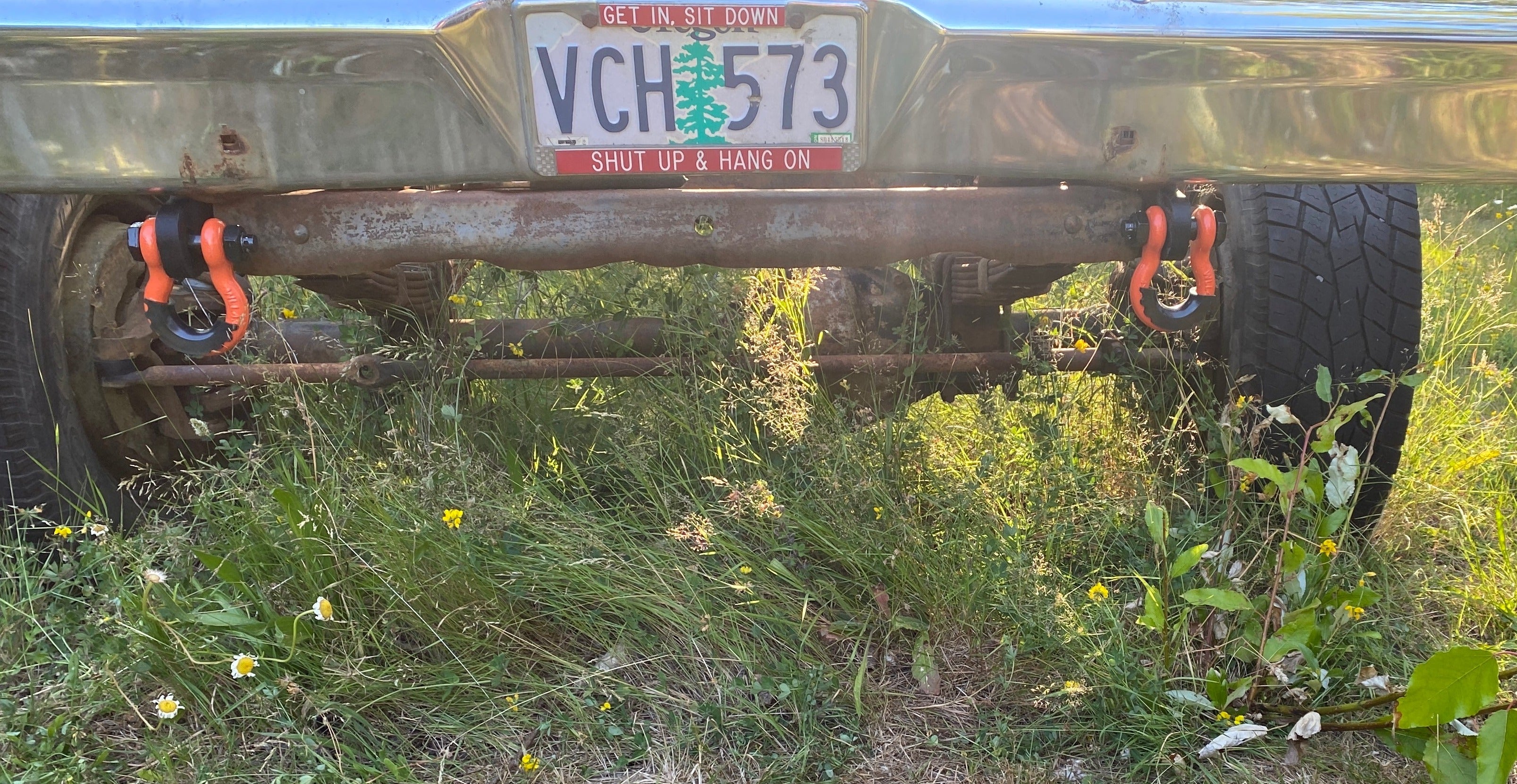 67-77 Ford High-boy style truck shackle bracket tow hooks | Engineered Vintage | Custom Winch Mounts & Recovery For Classic Trucks