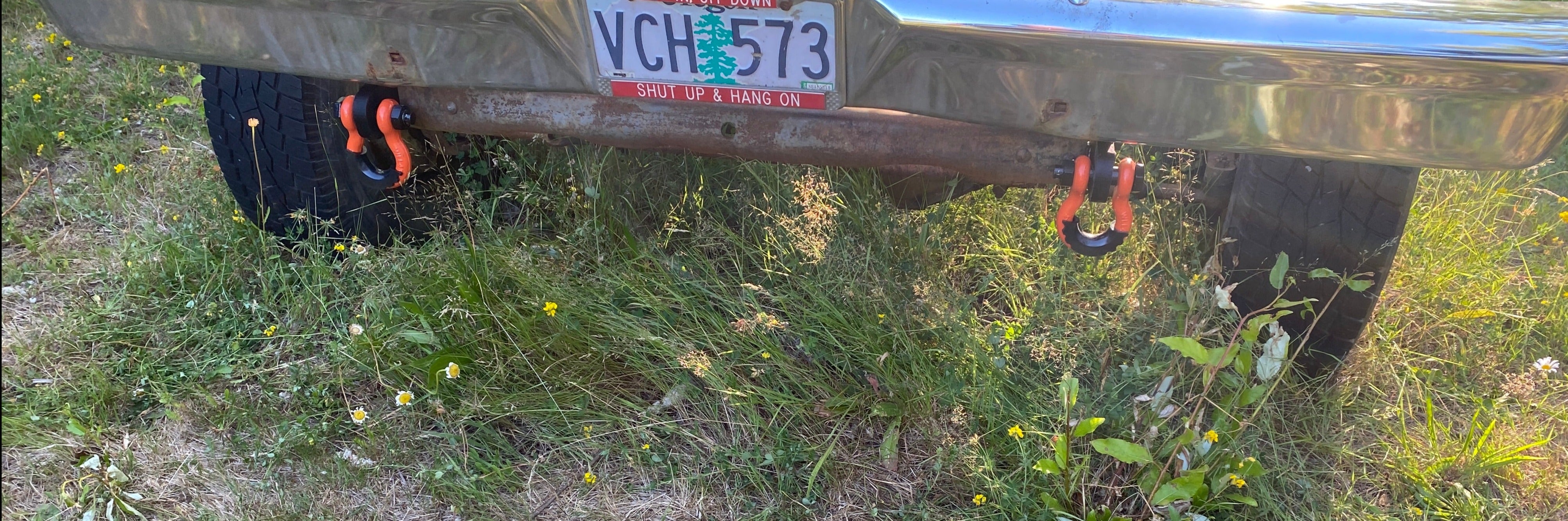 67-77 Ford High-boy style truck shackle bracket tow hooks | Engineered Vintage | Custom Winch Mounts & Recovery For Classic Trucks