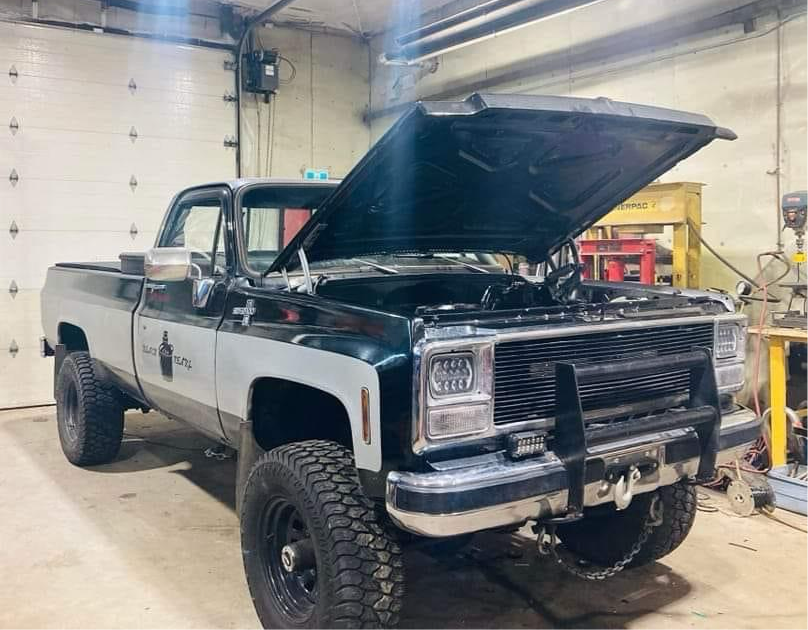 1973-80 GM truck Behind Bumper Winch Mount (BBWM) & steering box reinforce kit