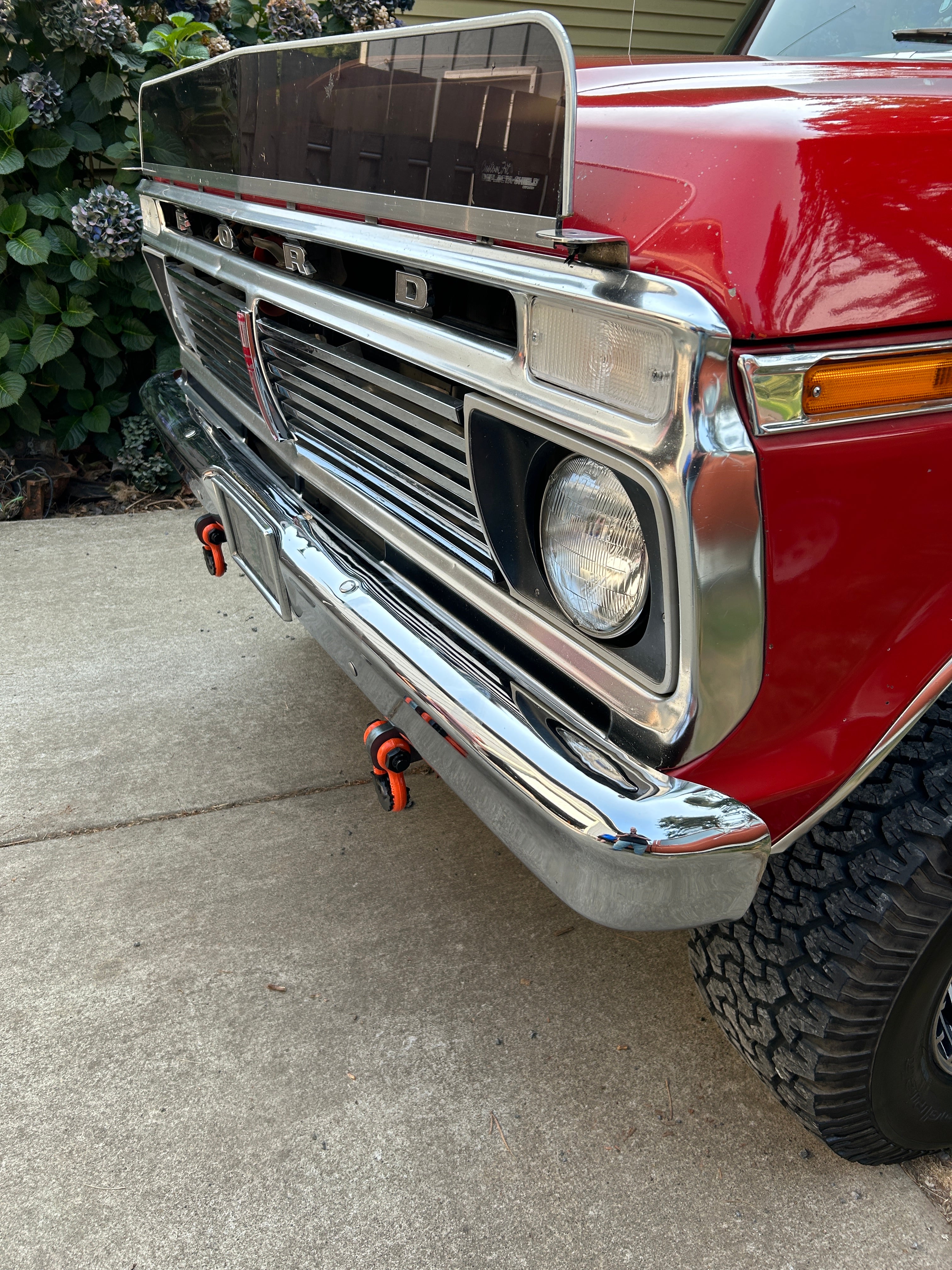 67-77 Ford High-boy style truck shackle bracket tow hooks | Engineered Vintage | Custom Winch Mounts & Recovery For Classic Trucks