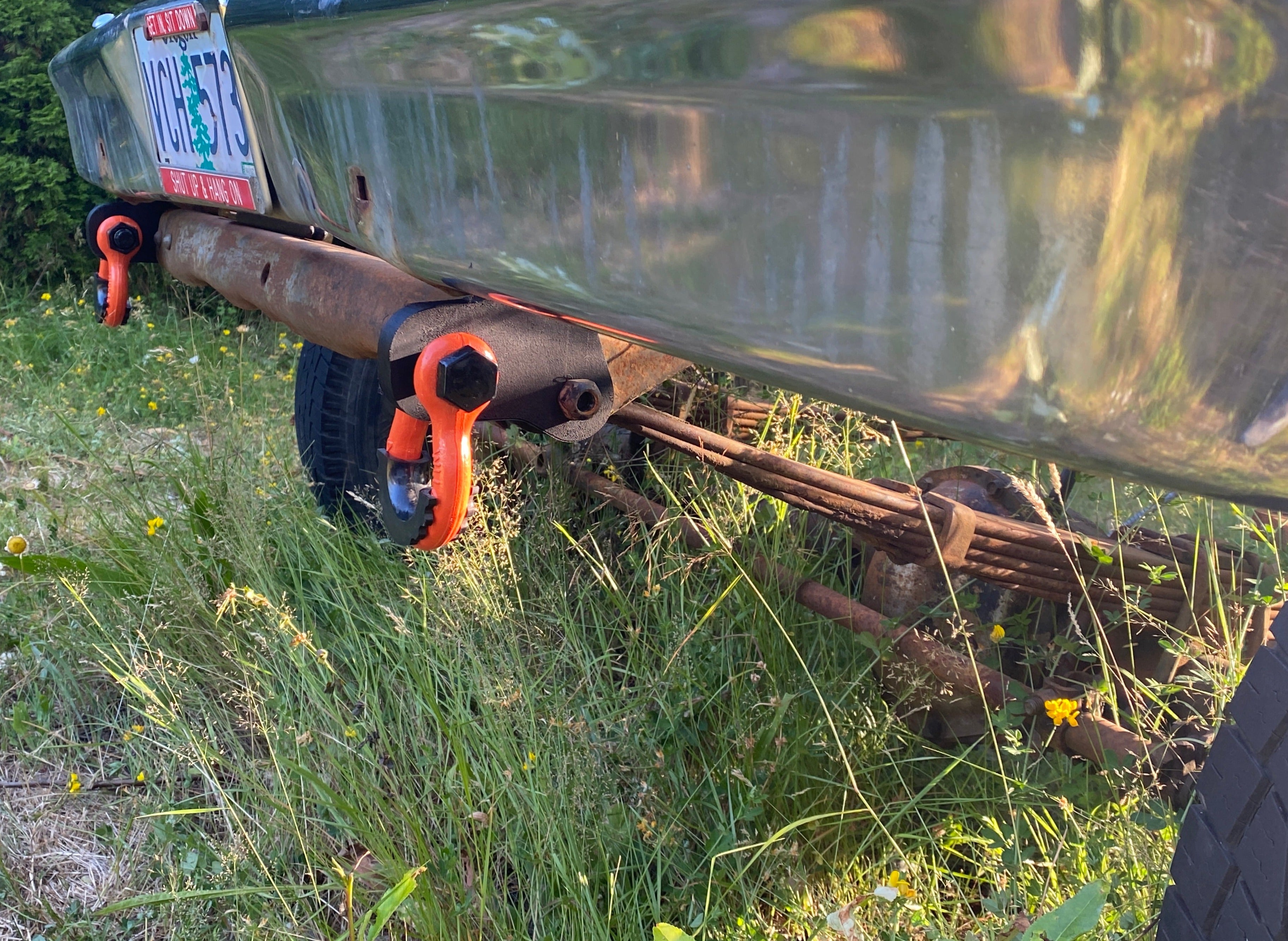 67-77 Ford High-boy style truck shackle bracket tow hooks | Engineered Vintage | Custom Winch Mounts & Recovery For Classic Trucks