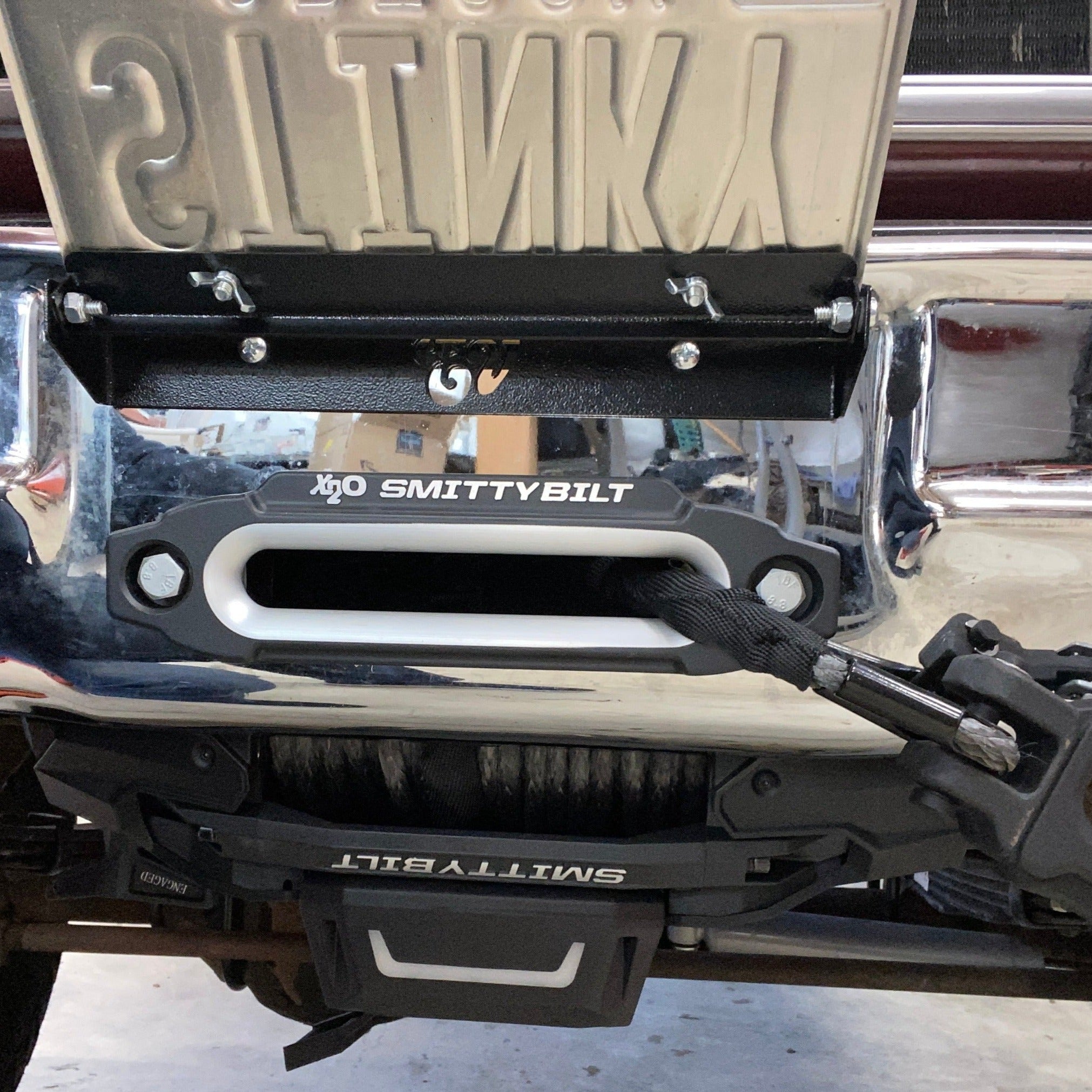 License Plate Flip (compatible with BBWM & 'GOAT' bumper winch mounts) | Engineered Vintage | Custom Winch Mounts & Recovery For Classic Trucks