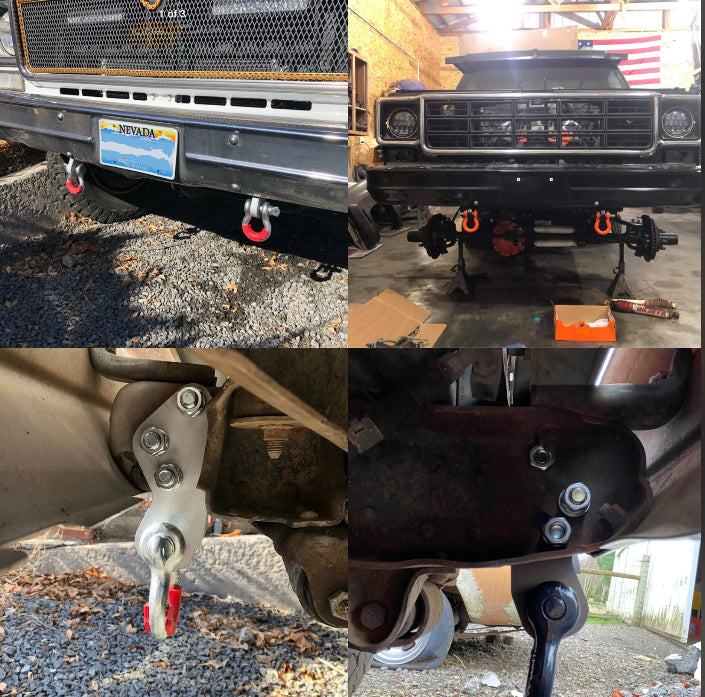 1973-1980 GM truck Shackle Bracket Tow Hooks | Engineered Vintage | Custom Winch Mounts & Recovery For Classic Trucks