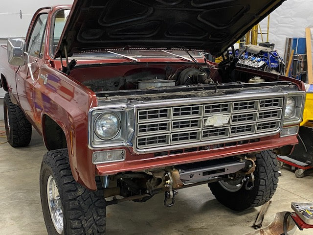 1973-80 GM truck Behind Bumper Winch Mount (BBWM) & steering box reinforce kit | Engineered Vintage | Custom Winch Mounts & Recovery For Classic Trucks