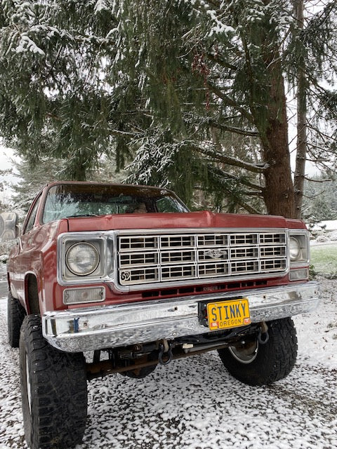 1973-80 GM truck Behind Bumper Winch Mount (BBWM) & steering box reinforce kit | Engineered Vintage | Custom Winch Mounts & Recovery For Classic Trucks