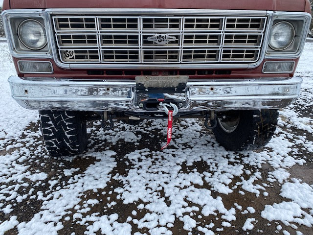 1973-80 GM truck Behind Bumper Winch Mount (BBWM) & steering box reinforce kit | Engineered Vintage | Custom Winch Mounts & Recovery For Classic Trucks
