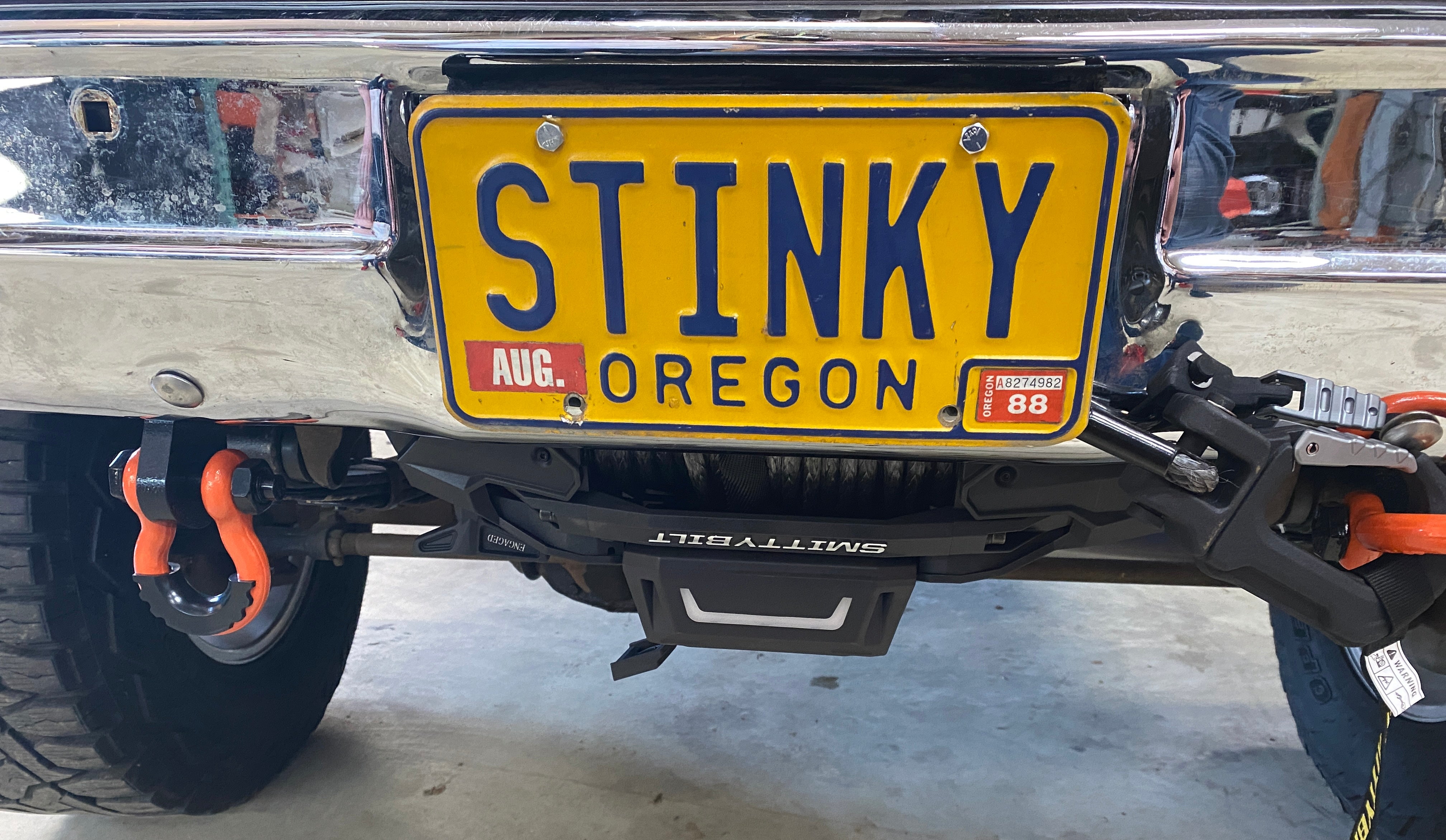 License Plate Flip (compatible with BBWM & 'GOAT' bumper winch mounts) | Engineered Vintage | Custom Winch Mounts & Recovery For Classic Trucks