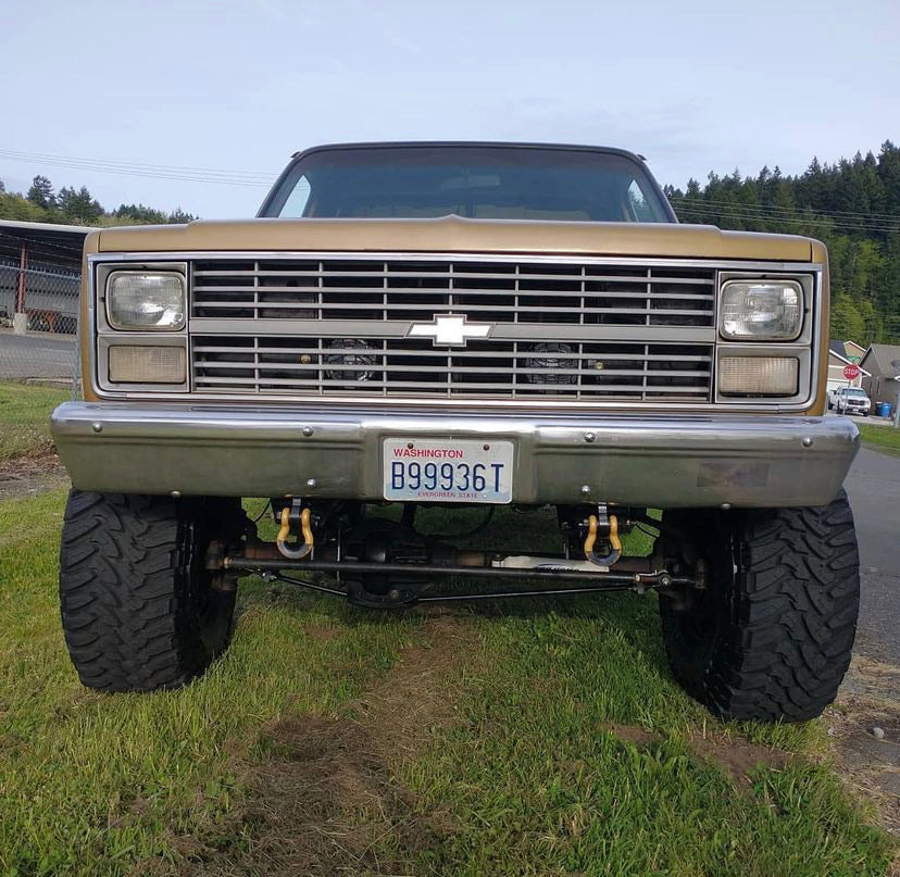 1981-1987 (-'91 K5/Sub/Crew) GM truck Shackle Bracket tow hooks | Engineered Vintage | Custom Winch Mounts & Recovery For Classic Trucks