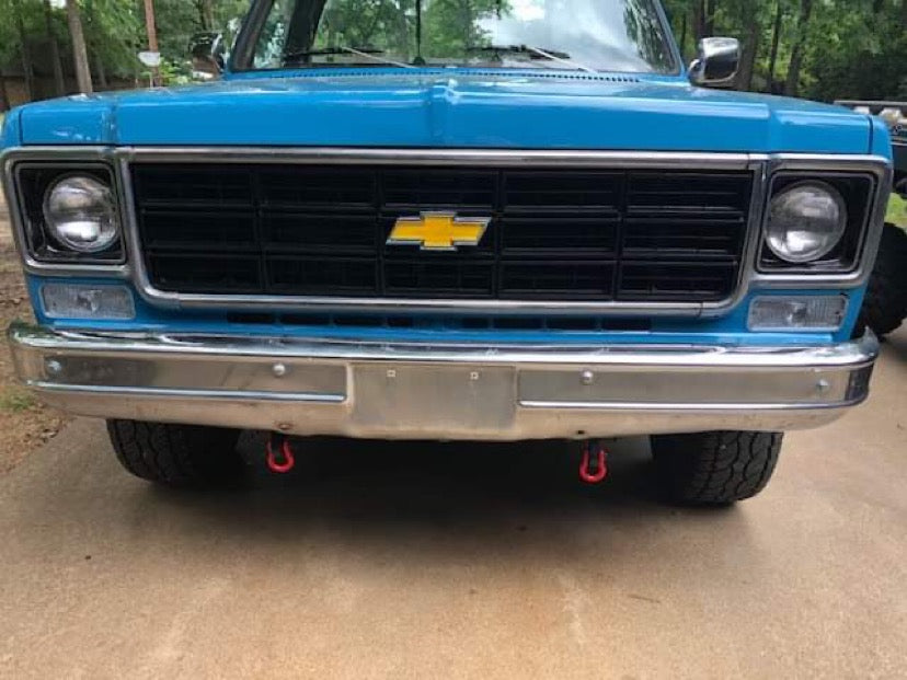 1973-1980 GM truck Shackle Bracket Tow Hooks | Engineered Vintage | Custom Winch Mounts & Recovery For Classic Trucks