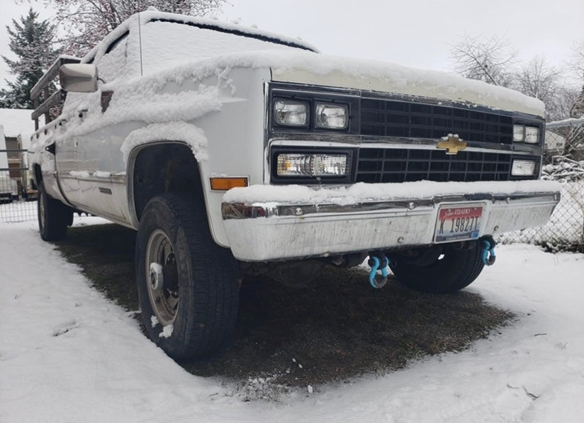 1981-1987 (-'91 K5/Sub/Crew) GM truck Shackle Bracket tow hooks | Engineered Vintage | Custom Winch Mounts & Recovery For Classic Trucks