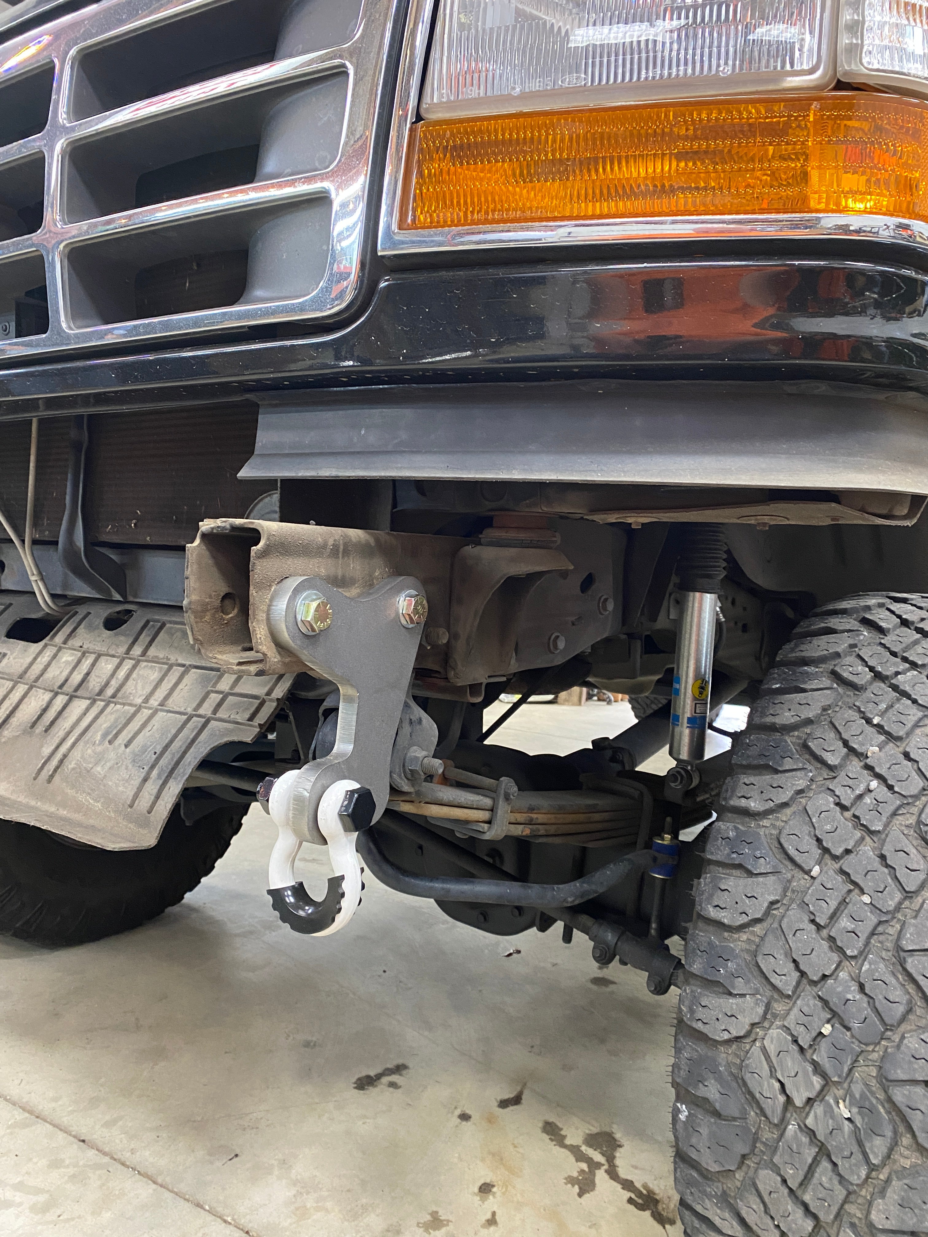 1992-1996/97 OBS Ford truck Shackle Bracket Tow Hooks | Engineered Vintage | Custom Winch Mounts & Recovery For Classic Trucks