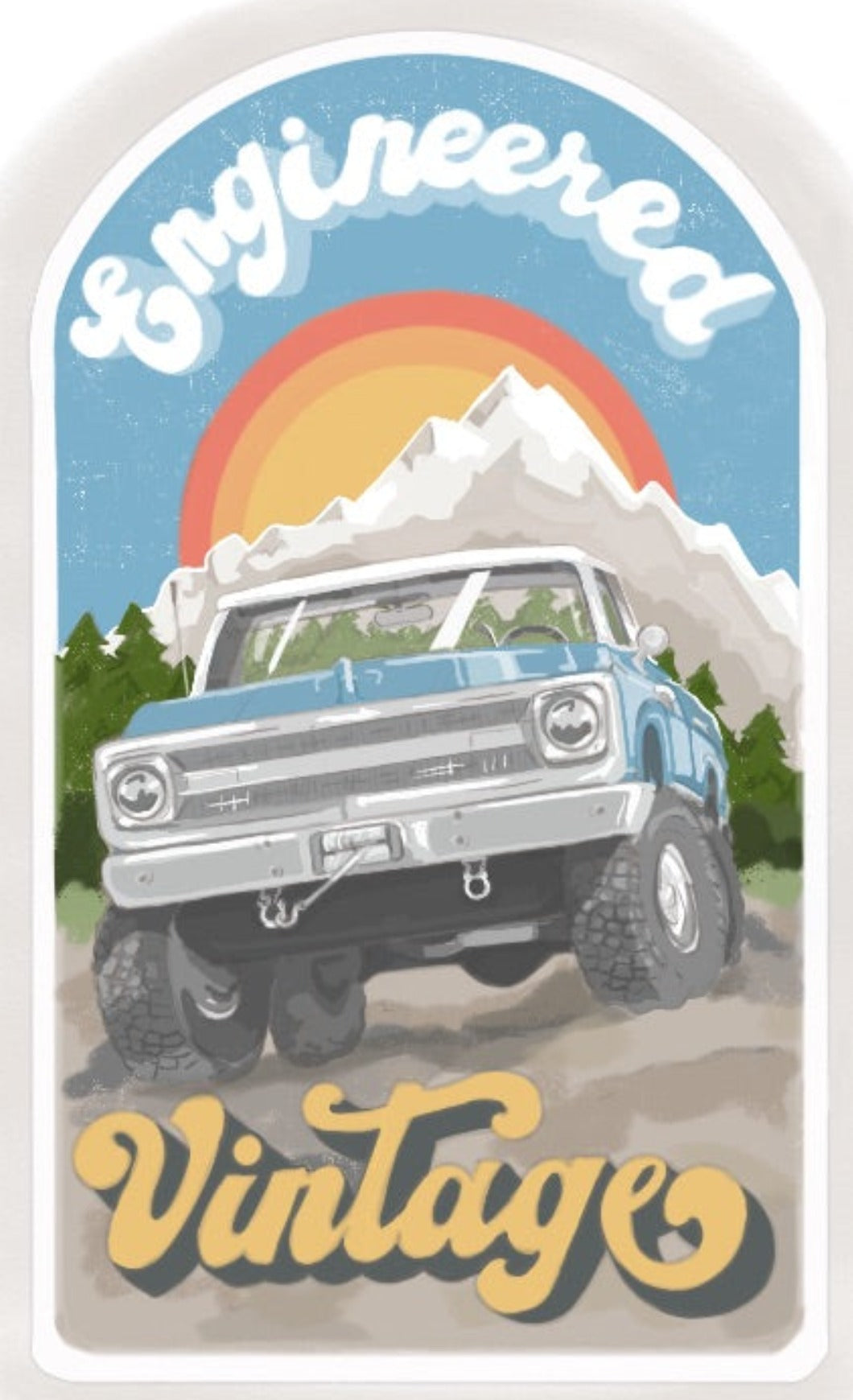Engineered Vintage Sticker | Engineered Vintage | Custom Winch Mounts & Recovery For Classic Trucks