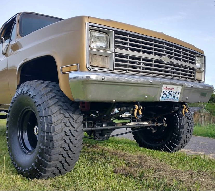 1981-1987 (-'91 K5/Sub/Crew) GM truck Shackle Bracket tow hooks | Engineered Vintage | Custom Winch Mounts & Recovery For Classic Trucks