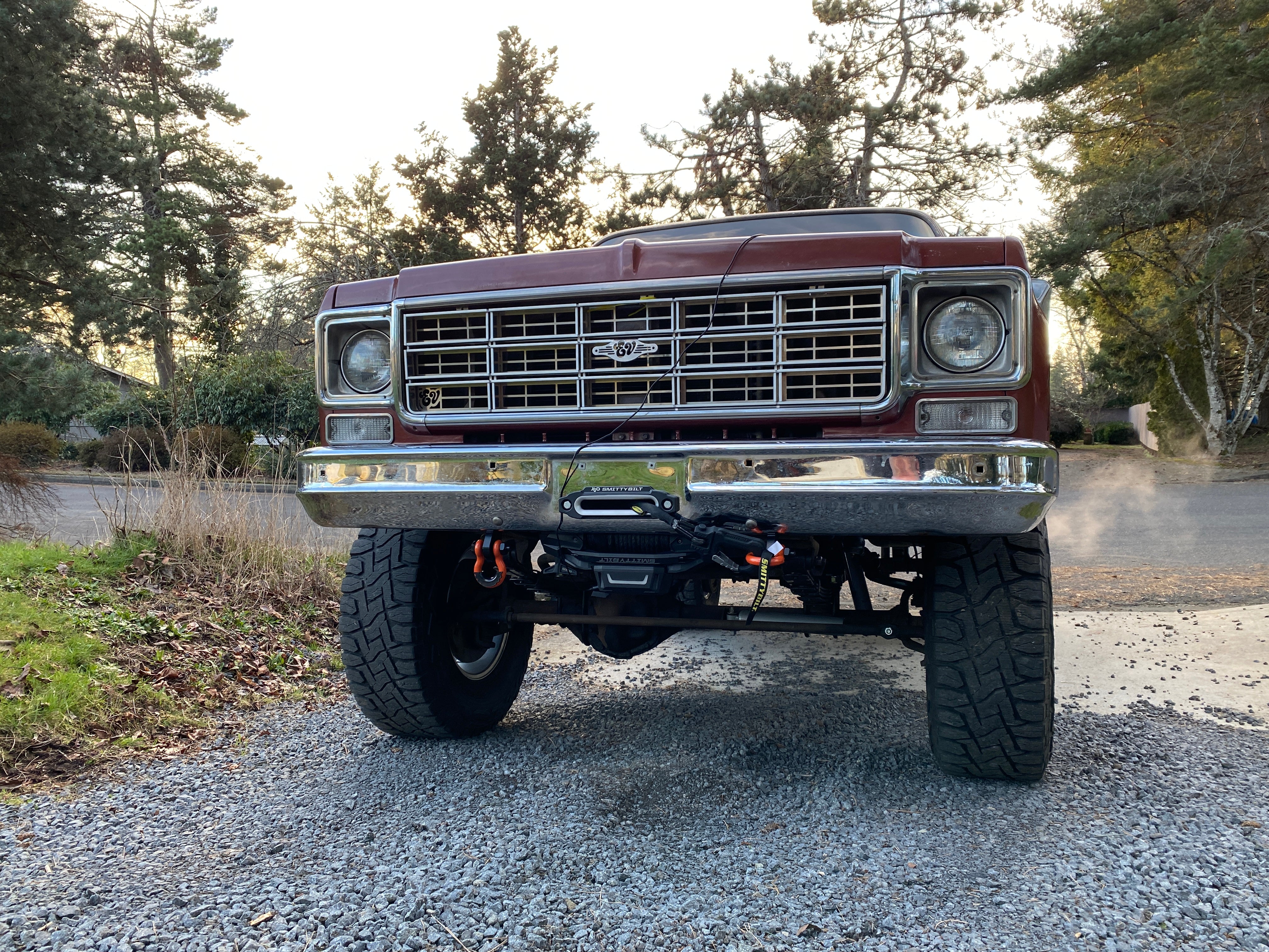 1973-80 GM truck Behind Bumper Winch Mount (BBWM) & steering box reinforce kit | Engineered Vintage | Custom Winch Mounts & Recovery For Classic Trucks
