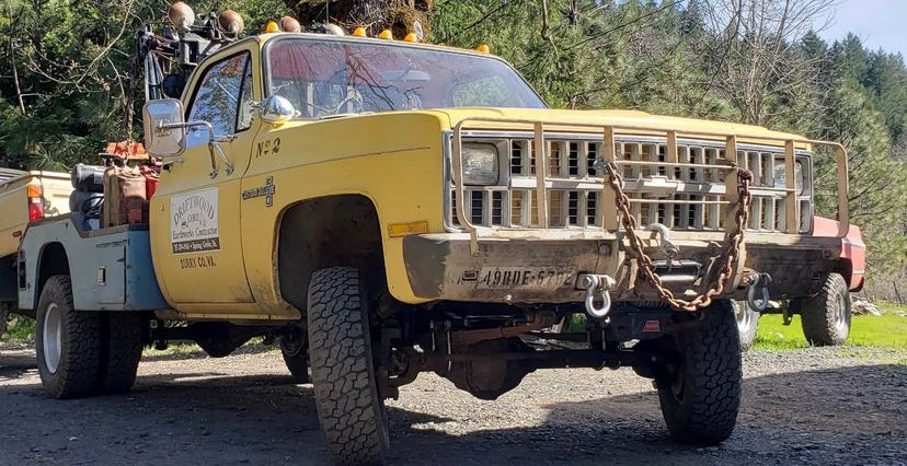 1981-87 GM truck (& 1981-91 K5 Blazer, Suburban, Crew, CUCV) Behind Bumper Winch Mount (BBWM) & steering box reinforce kit