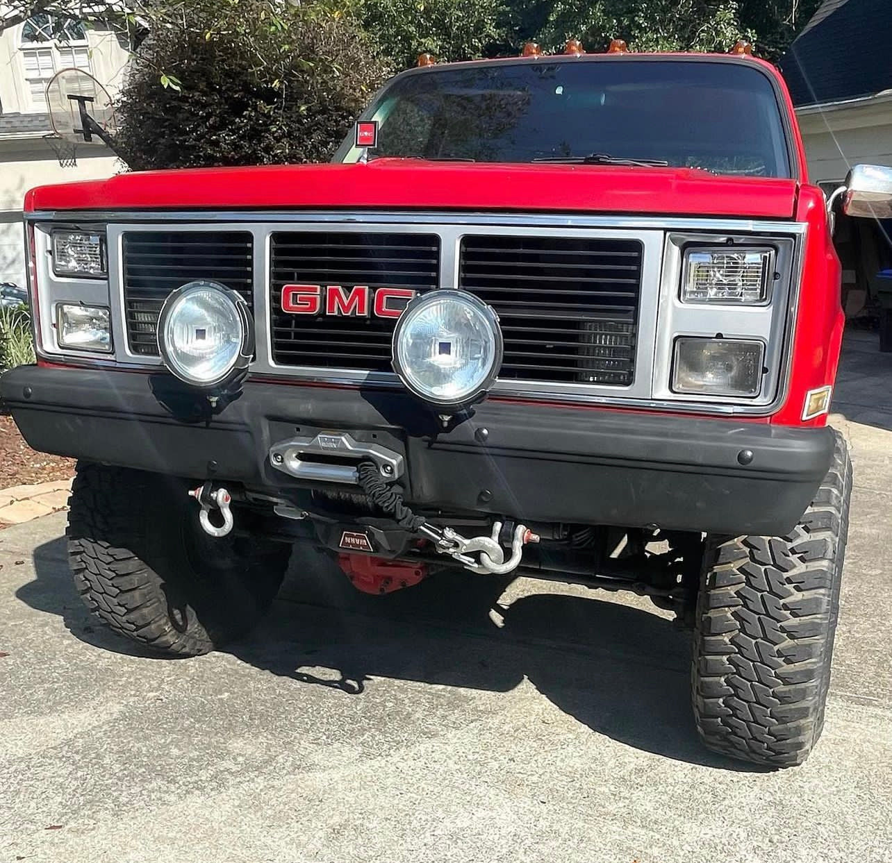 1981-87 GM truck (& 1981-91 K5 Blazer, Suburban, Crew, CUCV) Behind Bumper Winch Mount (BBWM) & steering box reinforce kit