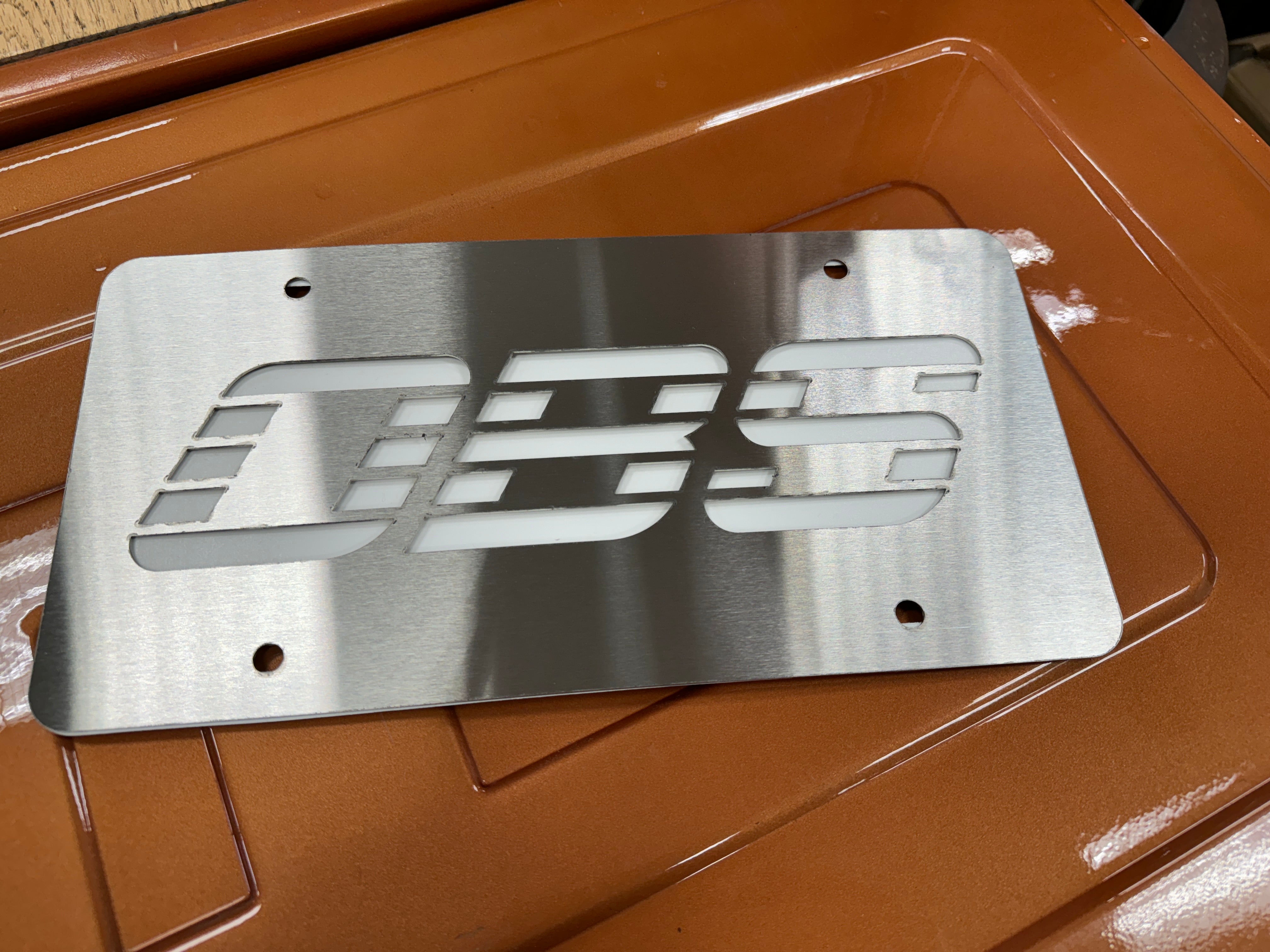 Brushed Stainless C10 License Plate | Custom Winch Mounts & Recovery