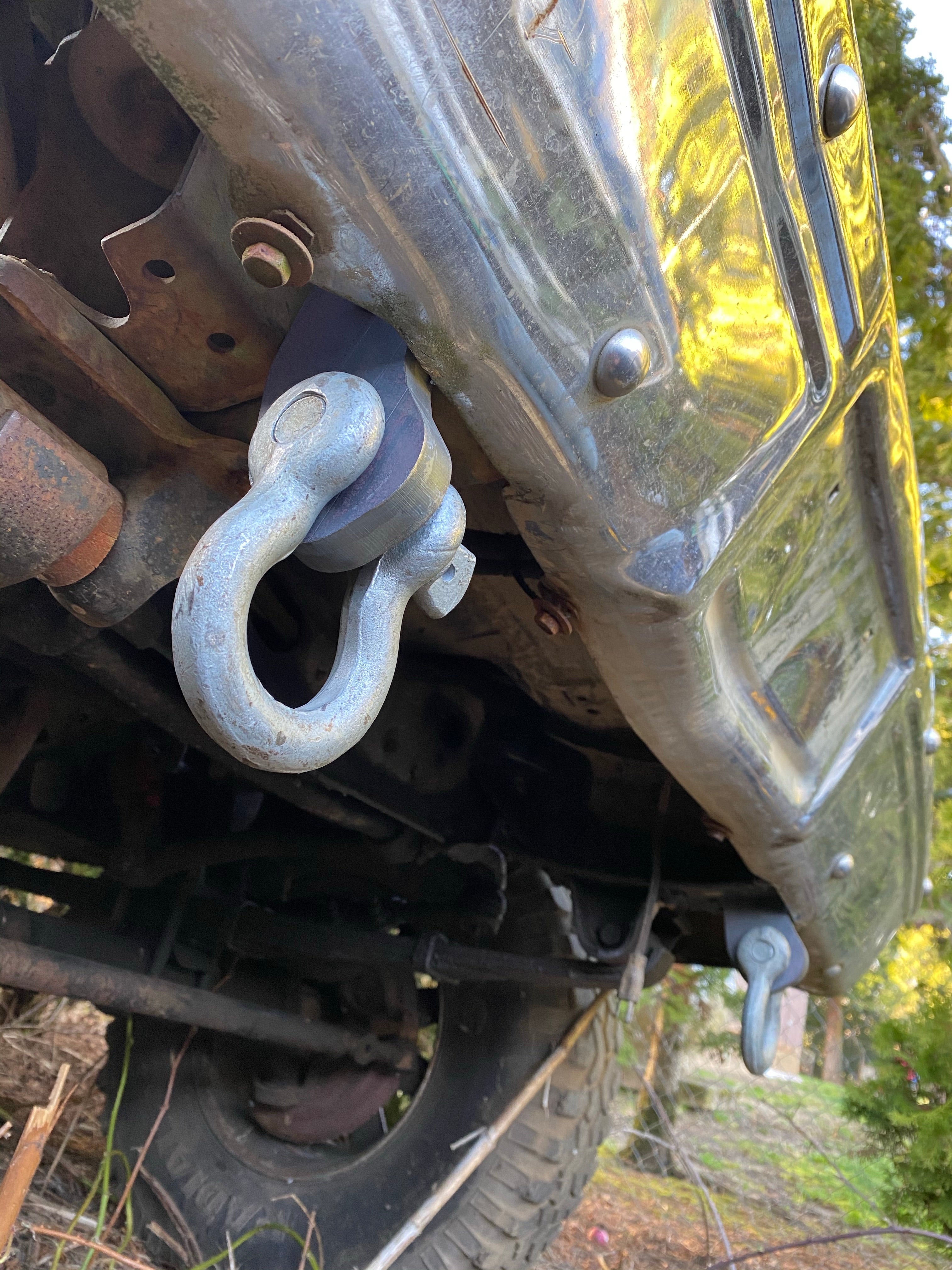 1981-1987 (-'91 K5/Sub/Crew) GM truck Shackle Bracket tow hooks | Engineered Vintage | Custom Winch Mounts & Recovery For Classic Trucks