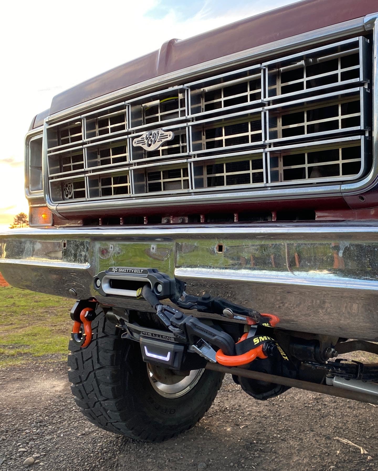 1973-80 GM truck Behind Bumper Winch Mount (BBWM) & steering box